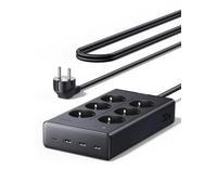 UGREEN 10 IN 1 Ciabatta Multipresa Elettrica USB Tipo E/F 3680W 16A 6 Prese AC 4 USB Presa Multipla USB C PD 20W con Interruttore Multipresa Parete Intelligente Spina Piatta Salvaspazio 1.5M Prolunga