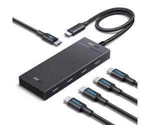 UGREEN 10Gbps Hub USB C 3.2 Gen 2 a 4 Porte Dati Adattatore Dongle Type C con Carica Rapida PD 100W Compatibile con iPhone 17 Pro Max Air MacBook iPad Air Surface Galaxy S24