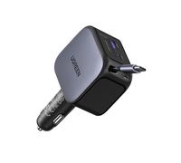 UGREEN 145W Retrattile Caricatore Auto, Caricabatteria Accendisigari USB C Ricarica Rapida 4 Porta, Compatibile con iPhone 16/15/14, Samsung Galaxy S25/24, Pixel9/8, MacBook, iPad Pro