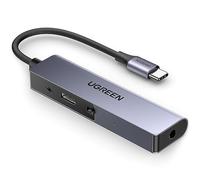 UGREEN 2 In 1 Adattatore USB C Jack 3.5mm con Tipo C PD Carica Rapida 60W 32bit 384kHz Audio Hires Avanzato Chip DAC Compatibile con iPhone 15 Plus Pro Max Galaxy S24 iPad Pro Air 2022 MacBook Pro