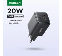 UGREEN 20W GaN Caricatore Mini USB C Caricatore Del Telefono PD3.0 QC3.0 Per iPhone 17 16 15 Pro Max Samsung S25 Xiaomi Tablet iPad Air Pro