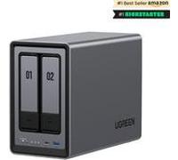 Ugreen NASync DXP2800 NAS System 2-Bay Compatta Intel N N100 8 GB DDR5 0 TB UGOS Pro Nero