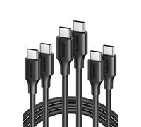 UGREEN 3 Pezzi Cavo USB C 60W, Cable Type C Maschio 20V/3A Ricarica Rapida PD3.0 PVC Compatibile con iPhone 15 Plus Pro Max, Galaxy S23 S22, Pixel 7 6, ecc 0,5M