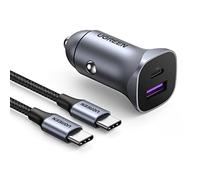 Caricabatterie Auto UGREEN per iPhone Samsung 30W QC 3.0 con Cavo USB-C 1m