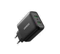 UGREEN 36W Caricatore USB Doppio, Caricabatterie USB 2 Porte da Muro Quick Charge 3.0 Ricarica Veloce Compatibile con iPhone 14 13 12 SE 2022, iPad, Galaxy A04s M13 S23 S22 S21, Huawei, Xiaomi, ecc