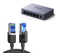 UGREEN 5 Porte Gigabit Switch Gestibile di Rete LAN 1000Mbps RJ45 Plug and Play QoS VLAN Aggregazione dei Collegamenti Basso Consumo Carcassa Metallica Resistente