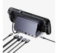UGREEN 6 in 1 Docking Station Compatibile con Steam Deck OLED Switch 2 ROG Ally X Legion Go Dock USB C HDMI 4K 120Hz VRR FreeSync G-Sync Adattatore Ethernet Gigabit 3 Porte Dati 5Gbps PD 100W