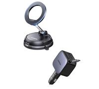 UGREEN 60W Retrattile Caricatore Auto e Supporto Telefono Auto