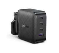 Ugreen 65W Gan Veloce di Ricarica Adattatore UK 3 - Spina 4 USB Porte Usb-C E