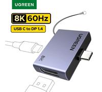 UGREEN 8K 60Hz Cavo adattatore da USB C a DisplayPort 1.4 4K a 240Hz Thunderbolt 4/3 a Display Port Converter HDR VRR per MacBook pro