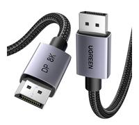 UGREEN DisplayPort 1.4 8K 60Hz 4K 240Hz UHD HDR GSync 3D Maschio Cable DP Alluminio Compatibile con Scheda TV Monitor, 2M