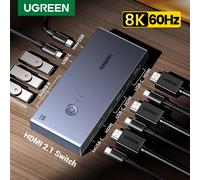 UGREEN 8K 60Hz HDMI KVM Switch USB C USB3.0 KVM Switcher 2 pezzi condivisione 1 Monitor, stampante, tastiera, supporto Mouse 3D ,HDR Vision