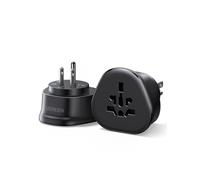UGREEN Aadattatore Universale da Viaggio UK/US/EU a Tipo B US(treppiedi), Adattatore da Presa per Regno Unito, USA, Canada, Cina, Australia, Italia, Svizzera, Spina Mondiale, Nero
