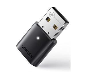 UGREEN Adattatore Bluetooth 5.0 Chiavetta Trasmettitore per PC Windows 11 10 8.1 7, Dongle USB Collegato al Controller Auricolare Tastiera Mouse