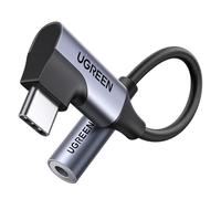 UGREEN Adattatore da USB-C a Jack Audio 3,5 mm Angolato a 90 Gradi con DAC,Compatibile con iPhone 17/17 Air/17 Pro/17 Pro Max, Serie Galaxy S25, iPad, Mac