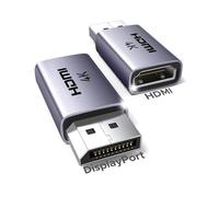 UGREEN Adattatore DisplayPort a HDMI 4K 30Hz 2K 60Hz 1080P 120Hz 2 Pezzi
