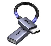 UGREEN Adattatore DisplayPort a HDMI 4K@60Hz, Convertitore DP Maschio a HDMI Femmina Unidirezionale 2K@120Hz, 1080p@144Hz in Nylon Intrecciato Compatibile con Laptop, TV, Monitor e Proiettore