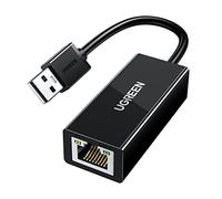 UGREEN Adattatore USB a Ethernet RJ45 Convertitore di Rete LAN 100Mbps | per Console Switch, XiaoMi Mi Box S/3, Macbook Pro/Air, Chromecast (Nero)