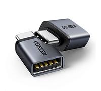 UGREEN Adattatore USB a Tipo C 3.0 2 Pezzi OTG Maschio a Femmina Compatibile con iPhone 17 Pro Max Air MacBook Air iPad Redmi Galaxy S24 S23 Note 20 (Nero)