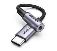 UGREEN Adattatore USB C a Jack 3.5mm Chip DAC per Cuffie Tipo C Compatibile con iPhone 17 Pro Max Air Galaxy S25 Ultra MacBook Pro 2024 iPad Pixel 9 XL (Gray)