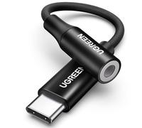 UGREEN Adattatore USB C a Jack 3.5mm Chip DAC per Cuffie Tipo C Compatibile con iPhone 17 Pro Max Air Galaxy S25 Ultra MacBook Pro 2024 iPad Pixel 9 XL (Nero)