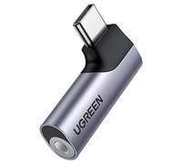 UGREEN Adattatore USB C a Jack 3.5mm per Cuffie 90 Gradi Connettore Type C con DAC Chip Compatibile con iPhone 17 Pro Max Air Galaxy S25 Ultra Pixel 9 Xiaomi (Gray)