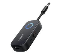 UGREEN AptX Trasmettitore Ricevitore Bluetooth5.3 Jack Adattatore Bluetooth | 2 in 1 Audio con Microfono Integrato Jack per Auto Altoparlanti TV Cuffie 28h di Autonomia