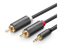 UGREEN AV102 Kabel 2x RCA (Cinch) Klinke 3,5 mm 5 m (schwarz)
