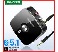 UGREEN Bluetooth RCA ricevitore 5.1 aptX HD 3.5mm Jack Aux adattatore Wireless musica per TV Car 2RCA ricevitore Audio Bluetooth aptX