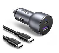 UGREEN Caricabatteria USB per Auto 52.5W Max Totale, Caricatore Auto USB C 30W USB A 22.5W, Accendisigari Presa USB Compatibile con iPhone 16/15/14 Plus Pro Max, Galaxy S24/S23, iPad Pro/Air/Mini