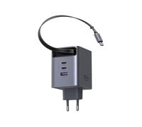 Caricatore Ugreen Nexode GaN Infinity 1x USB-A + 2x USB-C 100W con Cavo a Scomparsa