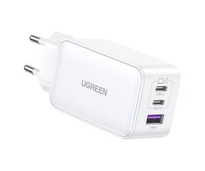 Ugreen Caricatore rapido Nexode USB 2 USB-C 65W GaN Tech bianco
