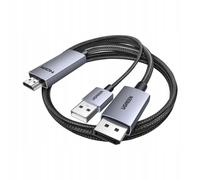 UGREEN Cavo HDMI a DisplayPort 4K 60Hz Adattatore USB A Ricarica Alluminio Compatibile con Xbox PS5 4 Steam Deck Switch Mac Lettore Monitor 2M