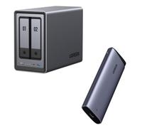 UGREEN Case SSD Hard Disk Esterno M.2 NVMe PCIe USB C 3.2 Gen 2 10Gbps NASync DXP2800 NAS 2 vani