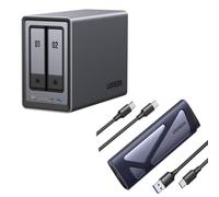 UGREEN Case SSD M.2 NVMe & SATA USB C 3.2 Gen 2 10Gbps NASync DXP2800 NAS 2 van