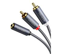 UGREEN Cavo 3.5mm Jack Femmina a 2 RCA Maschio Cavo Stereo Audio per iPod, iPhone, iPad, Smartphone, Tablet e MP3 player, MP3, Home Cinema ecc