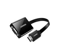 UGREEN - Cavo adattatore HDMI a VGA, 1080P, HDTV attivo, trasmissione audio, supporta PC, laptop, Chromebook, Raspberry Pi, nero