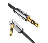 UGREEN Cavo Aux 90 Gradi Piatto Cable Jack 3,5mm Maschio Audio Stereo(0.5M)