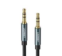 UGREEN Cavo Aux Macchina 3.5MM Jack to Jack in Nylon Cavo Audio Maschio a Maschio Stereo Compatible with Cuffie iPhone iPad iPod Smartphone Laptop Autoradio MP3 Echo DOT Altoparlante Auto (1M, Blu)