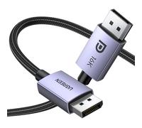 UGREEN Cavo DisplayPort 2.1 Certificato VESA, 16K 30Hz, 8K 60Hz, 4K 240Hz, 40Gbps, HDR, HDCP, 3D, Nylon Intrecciato, Compatibile con Laptop, Console di Gioco, Monitor, HDTV e Proiettori (3M)
