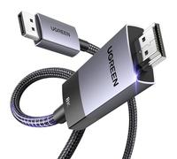 UGREEN Cavo DisplayPort a HDMI 2.1 8K 60Hz 4K 240Hz DP 1.4 1M | Cavo Unidirezionale da DisplayPort a HDMI 2.1 32.4Gbps HDR HDCP Compatibile con Monitor Proiettori Laptop Insignia NVIDIA