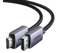 UGREEN Cavo DisplayPort a HDMI 4K 30Hz 2K 60Hz 1080P 120Hz 10.2Gbps HDR HDCP Unidirezionale DP a HDMI Guscio in Alluminio Treccia di Nylon Compatibile con Monitor Proiettore Portatile Dell HP, 3M