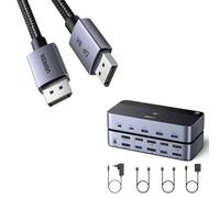UGREEN Cavo DisplayPort+Switch KVM DisplayPort 2 Ingressi 2 Uscite
