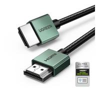 UGREEN Cavo HDMI 2.1 Certificato 8K 10K 60Hz 4K 120Hz Dynamic HDR HDCP eARC Dolby Atmos Alta velocità 48Gbps Alluminio Compatibile con Monitor HDTV PS5 PS4 Xbox PC Proiettore, 2M