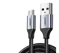 UGREEN Cavo intrecciato micro USB e USB-A da 1 m, colore: nero