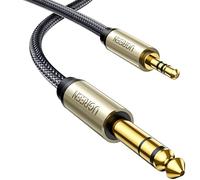 UGREEN Cavo Audio Jack Professionale Cable AUX 3,5mm a 6,35mm TRS Stereo Aux in Nylon per Collegare Smartphone, Tablet, PC con Altoparlante, Amplificatore, Chitarra (1M)