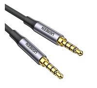 UGREEN Cavo Jack 3,5mm per Microfono Stereo Cable Aux 4 Poli (1M) | Nylon Maschio per Cuffie iPhone iPad iPod Huawei Galaxy Autoradio Echo DOT MP3