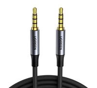 UGREEN Cavo Jack 3,5mm per Microfono Stereo Cable Aux 4 Poli in Nylon Maschio per Cuffie/iPhone/iPad/iPod/Huawei/Galaxy/Autoradio/Echo DOT/ MP3 (3M)