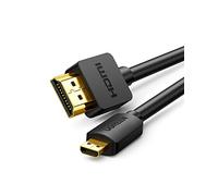 UGREEN Cavo Micro HDMI a HDMI 3D 4K con Ethernet e Canali di Ritorno Audio Compatibile con GoPro 7 6 5 Black, Canon, Nikon, Sony, Panasonic Fotocamere, Videocamera, Laptop con Micro HDMI (2M)