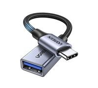 UGREEN Cavo OTG Type C a USB 3.0 Adattatore Tipo C Maschio a Femmina 5 Gbps Nylon Intrecciato Compatibile con iPhone 16 Plus PRO Max iPad MacBook 2024 Galaxy S24 Huawei Xiaomi (Gray)